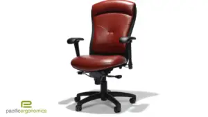 Adjustable leather ergonomic chair