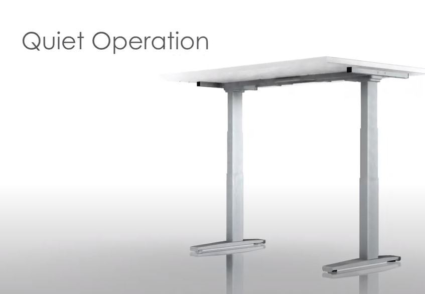 Quiet commercial grade height adjustable desk 