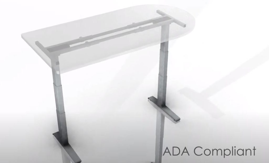 ADA compliant commercial grade height adjustable desk 