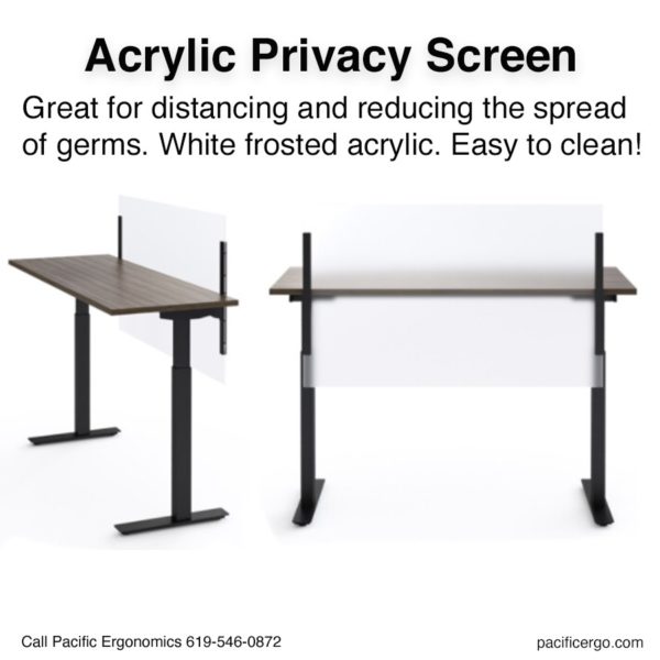  Acrylic Frosted Privacy Free Standing Screen, Portable