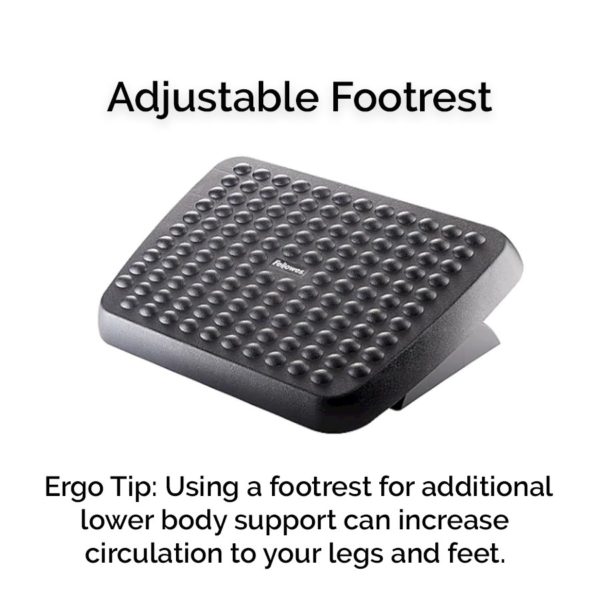 Adjustable Footrest - Provides Additional Lower Body Support