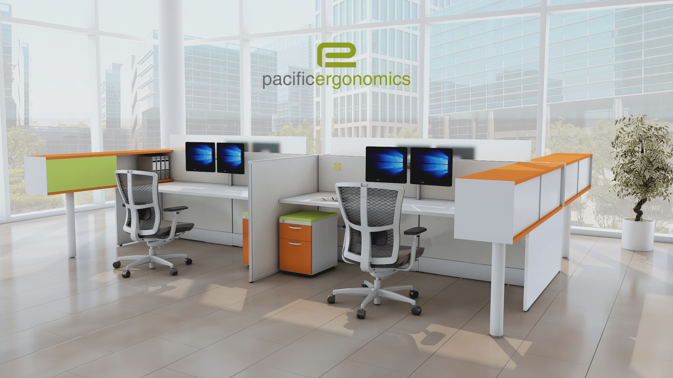 Ergonomic Office Desk Set Up & Accessories San Diego