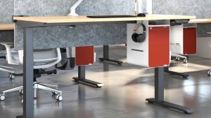 Mobile Storage for a Sit Stand Desk