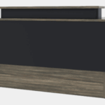 Modern height adjustable L shaped reception desk available in many colors