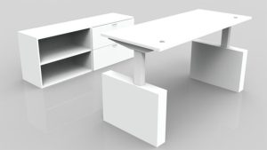 Sit Stand Desk with Storage