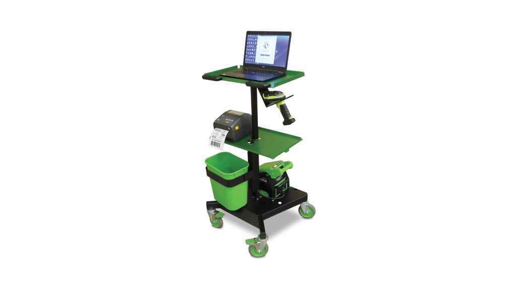 Laptop scanner inventory cart