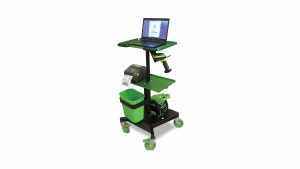 Laptop scanner inventory cart