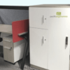 Integrate lockers between work stations at your San Diego company.
