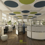 Modern Office Rounded Cubicles in San Diego