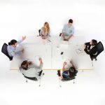 Share ideas with a white board table