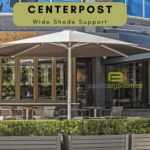 Centerpost umbrellas in San Diego for wide shade support. Call today at Pacific Ergonomics.