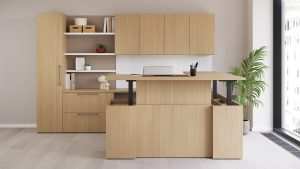 Executive L Shaped Standing Desk from Pacific Ergonomics