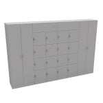 Lockers with coat dual coat closets