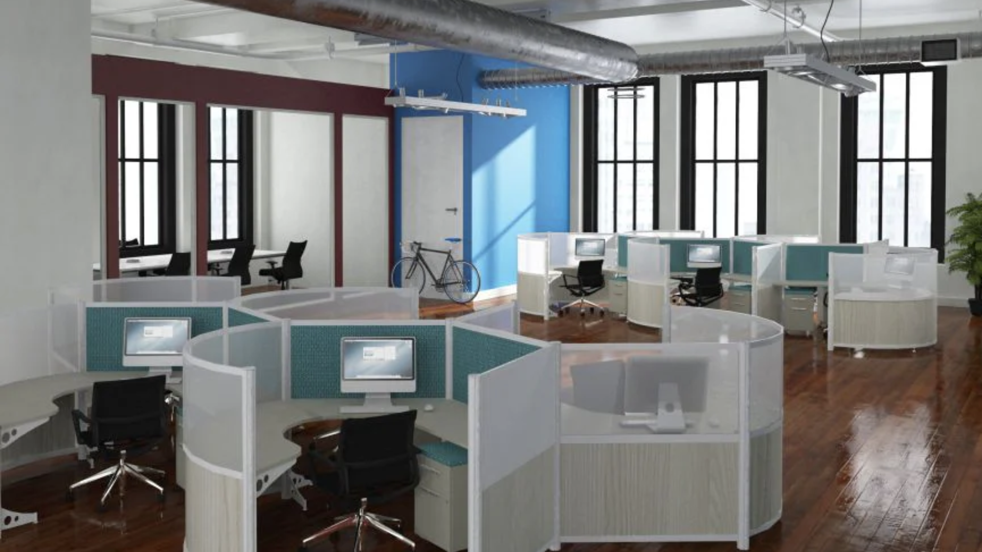 Circle Office Cubicle