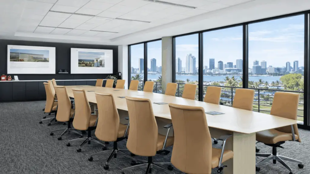 Boat shape conference table