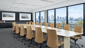 Boat shape conference table