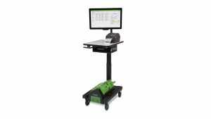 Computer cart for sitting and standing