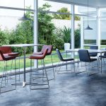 Cafe tables and stools