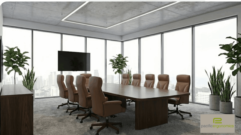 Executive leather conference chair