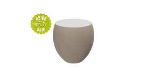 Quick ship leather ottoman