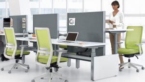 Office Benching with Sit Stand Desks