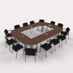 Reconfigure the modular conference table