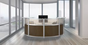 Small Curved Reception Desk