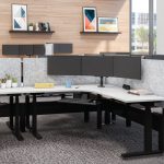 L shaped standing desk