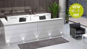 White Reception Desks