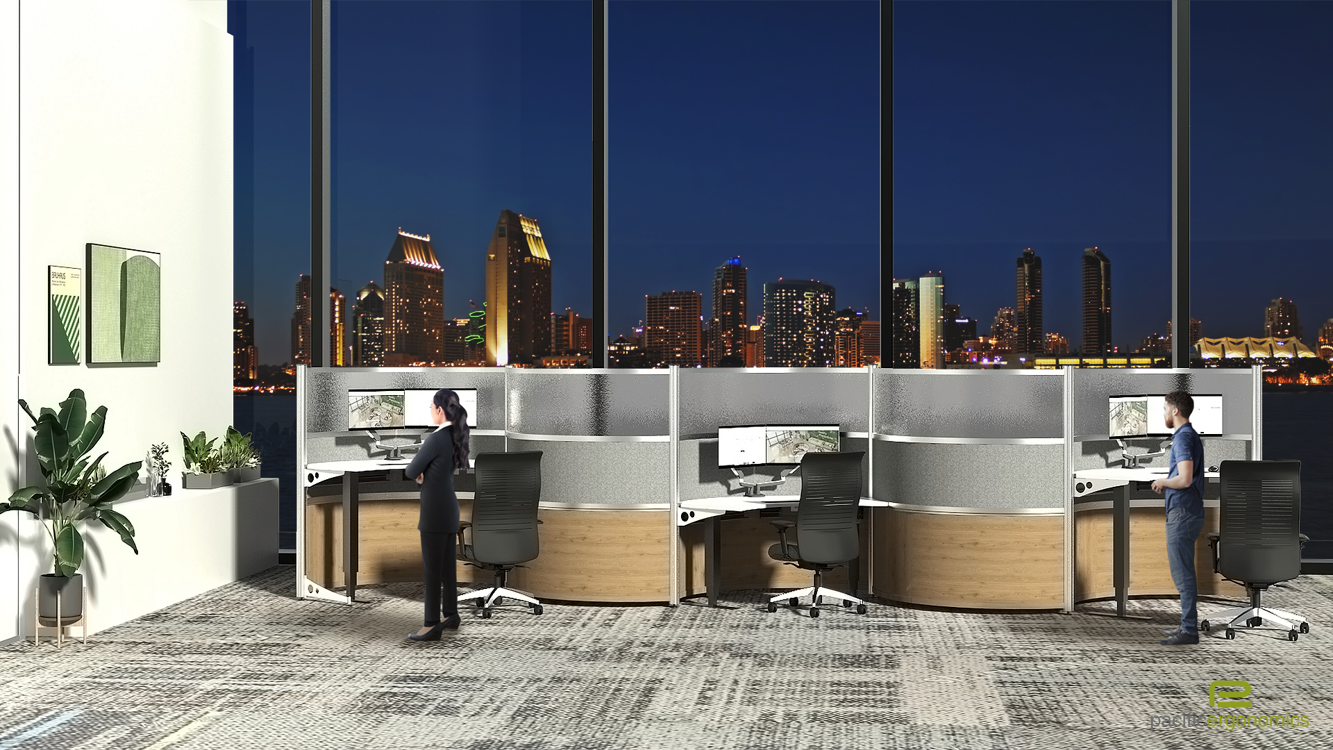 Modern Open Plan Office Furniture