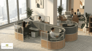 Modern Open Plan Collaboration Workstations