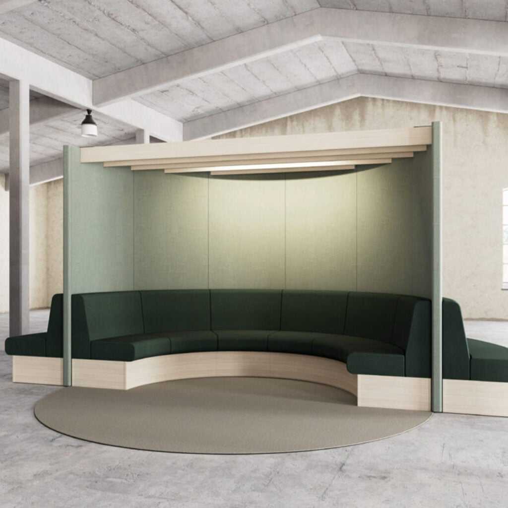 Curved sitting areas