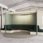 Curved sitting areas