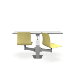 Lecture hall seating with swing away seats