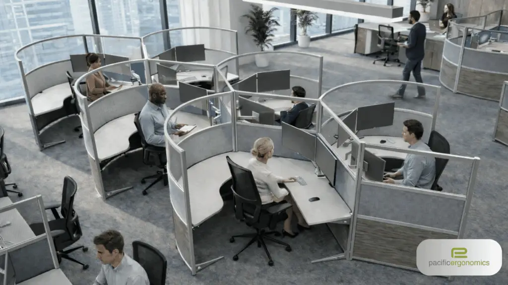 Lunar Angled Curved Workstation