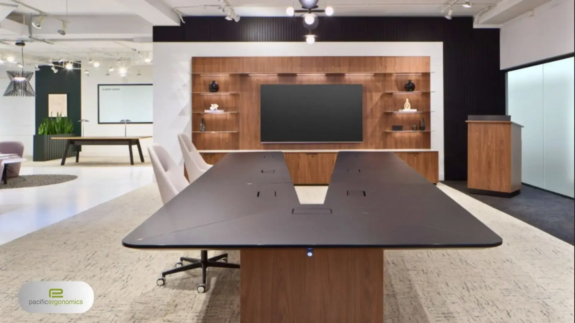 Conference room tv wall design
