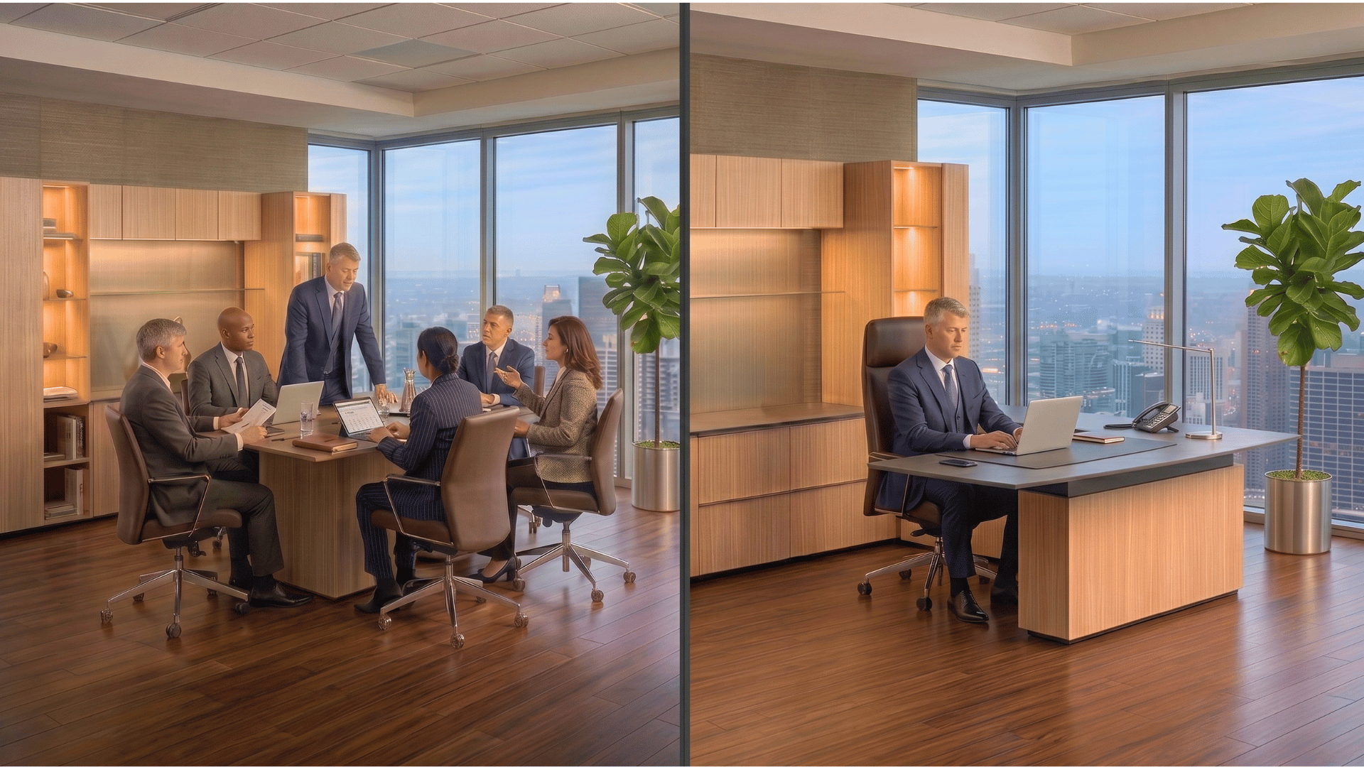 Executive Sit Stand Desk 